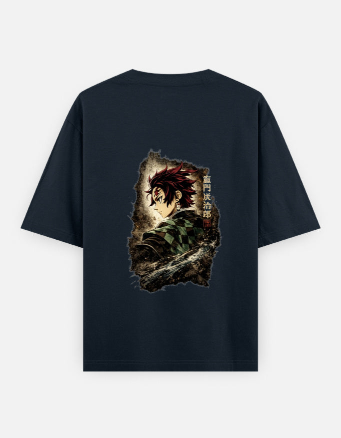 Dark Blue t-shirt with 'OUT WEST' text and green snake design on a white background