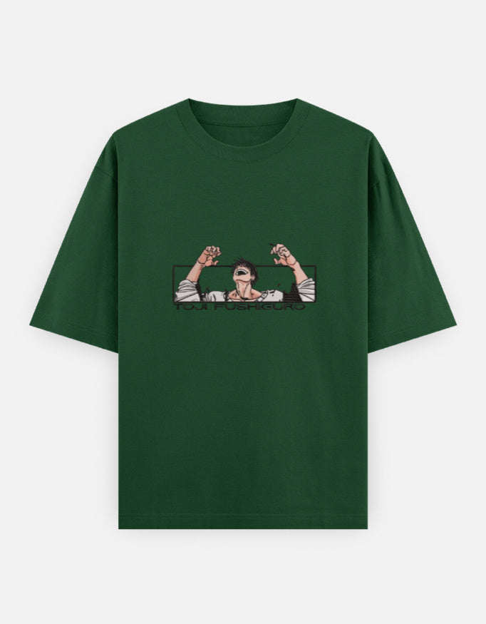 Dark Green Anime T-shirt