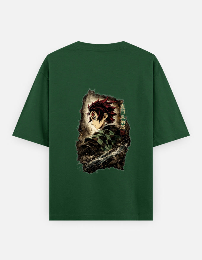 Dark Green t-shirt with 'OUT WEST' text and green snake design on a white background