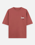 Dark Pink t-shirt with 'Demon Slayer' logo on a white background 
