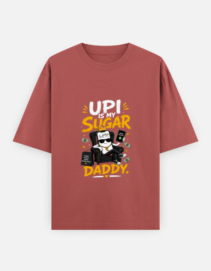 Dark Pink t-shirt with graphic design and text on a white background