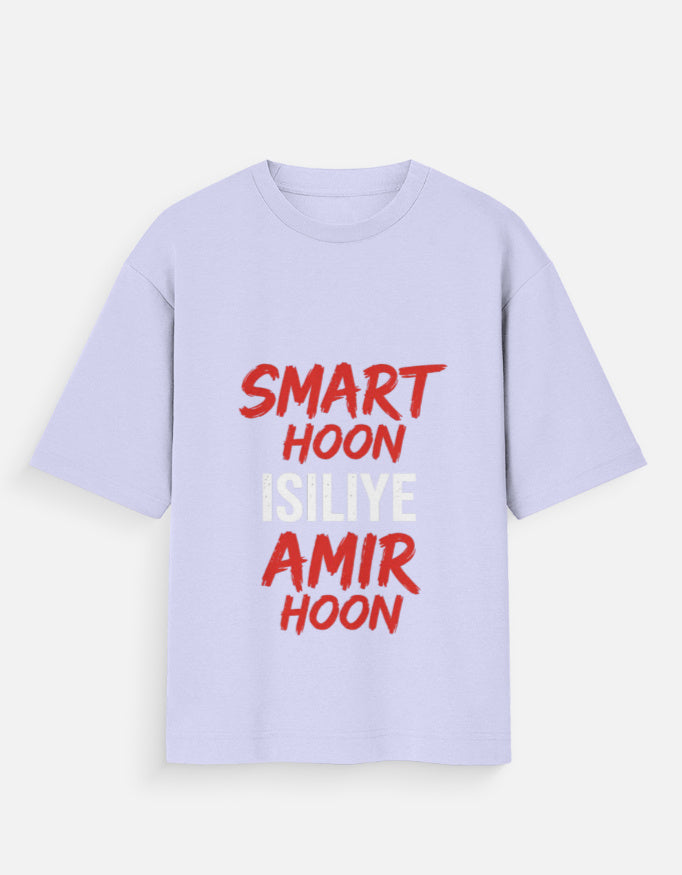 Light purple t-shirt with red and white text on a light gray background