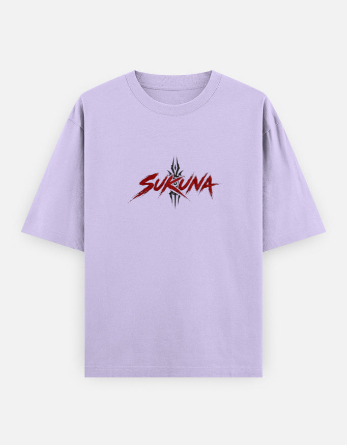 A light purple short-sleeve t-shirt with a red and black 'SURUNA' graphic printed on the chest, displayed against a light gray background.
